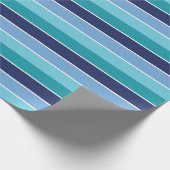 Blauwe streep cadeaupapier (Hoek)
