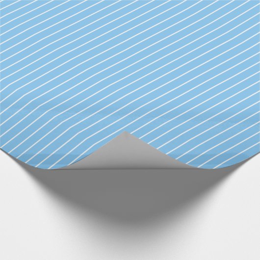 Blauwe streep cadeaupapier (Hoek)