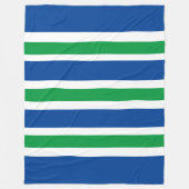 Blauwe streep fleece deken (Voorkant)