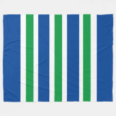 Blauwe streep fleece deken (Voorkant (Horizontaal))