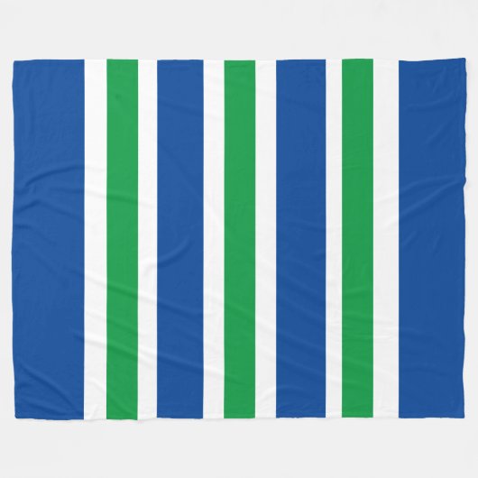Blauwe streep fleece deken (Voorkant (Horizontaal))