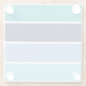 Blauwe streep glazen onderzetter (Achterkant)