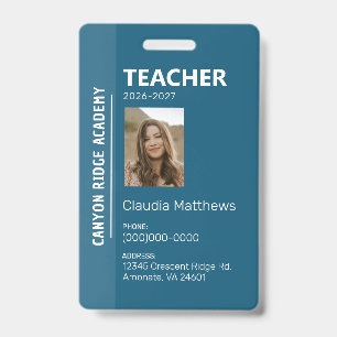 Blauwe Streep Homeschool Onderwijs ID Badge