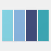 Blauwe streep inpakpapier vel (Voorkant 3)