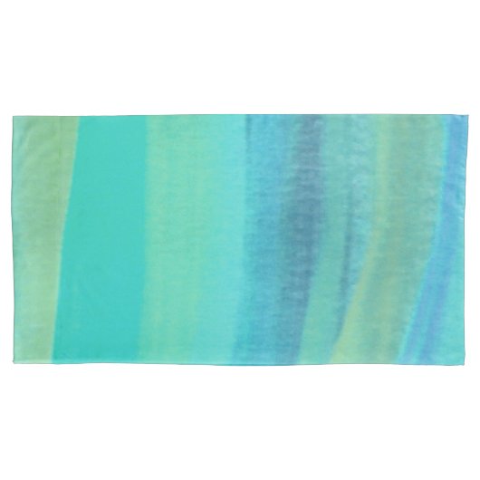 Blauwe streep kussensloop (Voorkant-Links)