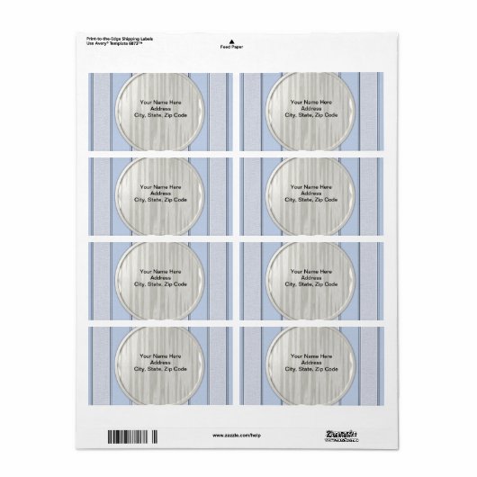 Blauwe streep labels (Full Sheet)