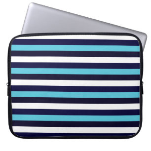 Blauwe streep laptop sleeve