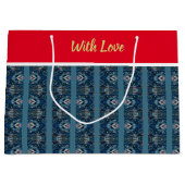 Blauwe Streep LIEFDE Geschenktas van Dichteres Adi Groot Cadeauzakje (Voorkant)