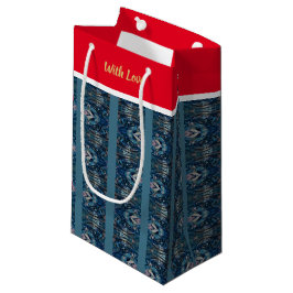 Blauwe Streep Liefde Geschenktas van Dichteres Adi Klein Cadeauzakje