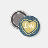 Blauwe Streep Liefdesmagneet door Dichter Adiela A Magneet (Voorkant / Achterkant)