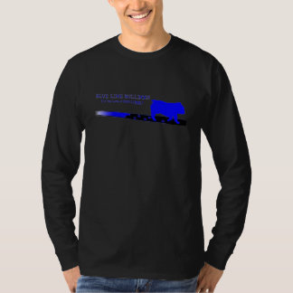 Blauwe streep Logo T-shirt