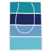 Blauwe streep medium cadeauzakje (Voorkant)