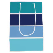Blauwe streep medium cadeauzakje (Achterkant)