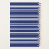 Blauwe Streep Modern Quote Gepersonaliseerd Gebed Notitieboek (Achterkant)