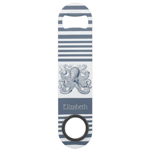  blauwe streep octopus speed flessenopener (Voorkant)