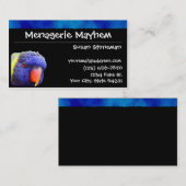Blauwe streep Rainbow Loriket Visitekaartjes (Voorkant / Achterkant)