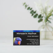 Blauwe streep Rainbow Loriket Visitekaartjes (Staand voorkant)