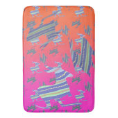 Blauwe Streep Regenboog Kangoeroes Badmat (Voorkant Verticaal)