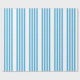 Blauwe Streep Sneeuwvlok Naadloos Winterpatroon Cadeaupapier