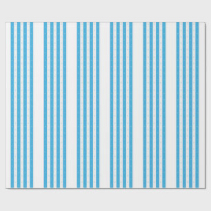 Blauwe Streep Sneeuwvlok Naadloos Winterpatroon Cadeaupapier