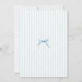 Blauwe Streep Some Bunny Baby Shower Kaart (Achterkant)