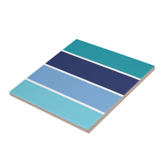 Blauwe streep tegeltje (Zijkant)