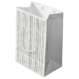 Blauwe Streep Waterverf Geschenkzak Medium Cadeauzakje