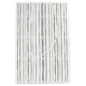 Blauwe Streep Waterverf Geschenkzak Medium Cadeauzakje (Voorkant)