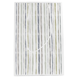 Blauwe Streep Waterverf Geschenkzak Medium Cadeauzakje