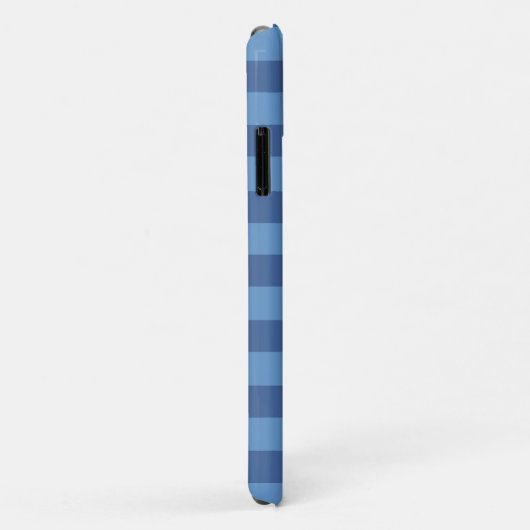 Blauwe streepjes & anker monogrammed Case-Mate iPhone case (Achterkant/rechts)