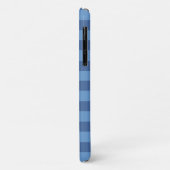 Blauwe streepjes & anker monogrammed Case-Mate iPhone case (Achterkant/links)