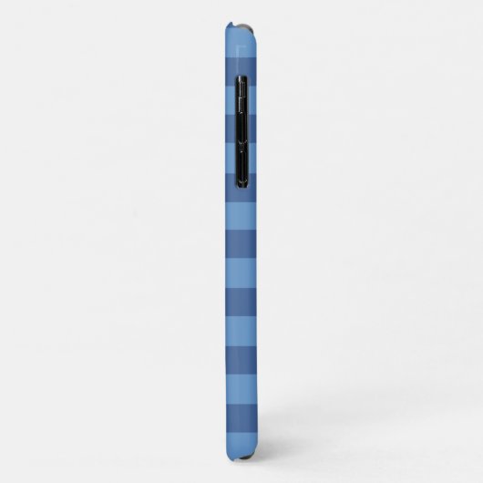 Blauwe streepjes & anker monogrammed Case-Mate iPhone case (Achterkant/links)