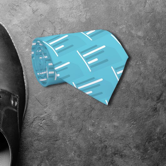 Blauwe streepjesgrafiek naadloos patroon stropdas