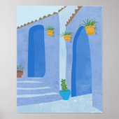 Blauwe streets poster (Voorkant)