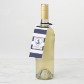 Blauwe Strepen & Anker Flessenhanger (Schuin)