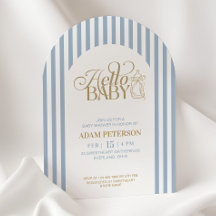 Blauwe Strepen Arch Vintage Jongens Babyshower