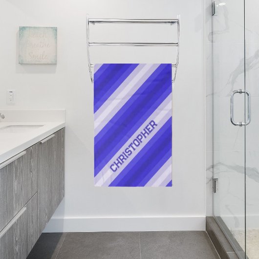Blauwe strepen badhanddoek