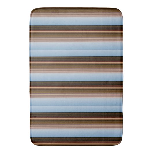 blauwe strepen badmat (Voorkant Verticaal)