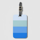 Blauwe strepen bagagelabel (Voorkant (verticaal))