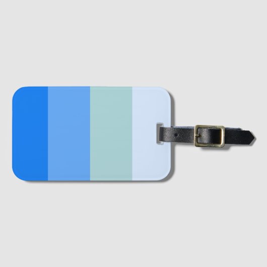 Blauwe strepen bagagelabel (Voorkant (horizontaal))