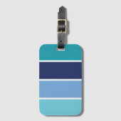 Blauwe strepen bagagelabel (Voorkant (verticaal))