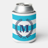 Blauwe strepen blikjeskoeler (Blikje Achterkant)