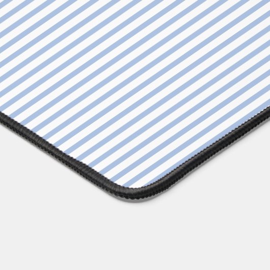 Blauwe strepen bureau mat (Hoek)