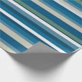 Blauwe strepen cadeaupapier (Hoek)