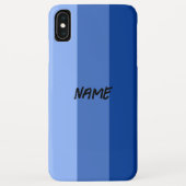 Blauwe strepen Case-Mate iPhone case (Achterkant)