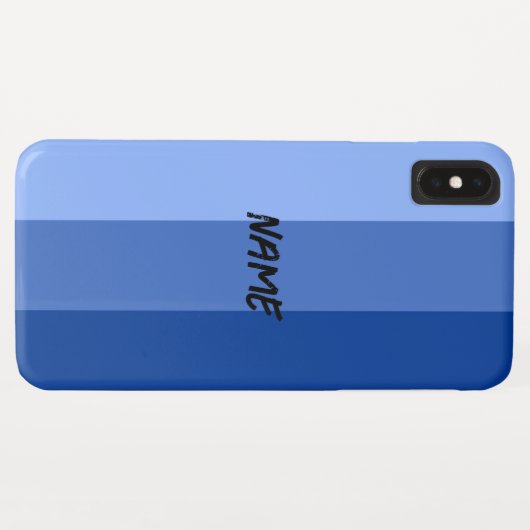 Blauwe strepen Case-Mate iPhone case (Achterkant (horizontaal))