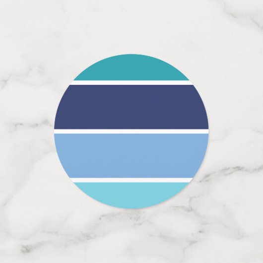 Blauwe strepen confetti (Kleine voorkant)