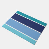 Blauwe strepen deurmat (Schuin)