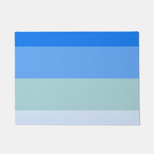 Blauwe strepen deurmat (Voorkant)