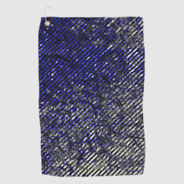 Blauwe strepen die in hun kleuren pellen golfhanddoek
